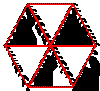 Un cube en trois dimmentions ou 6 triangle équilatéraux?